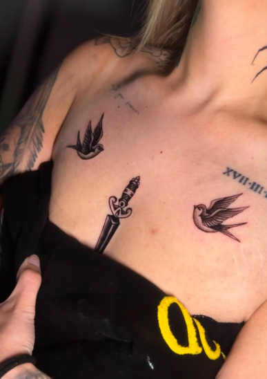 womens chest tattoos east melbourne
