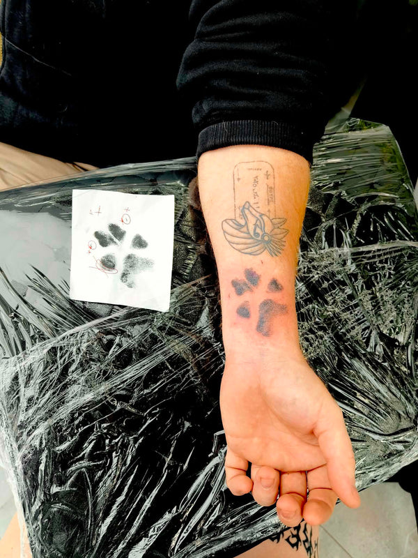 dog paw tattoo melborne