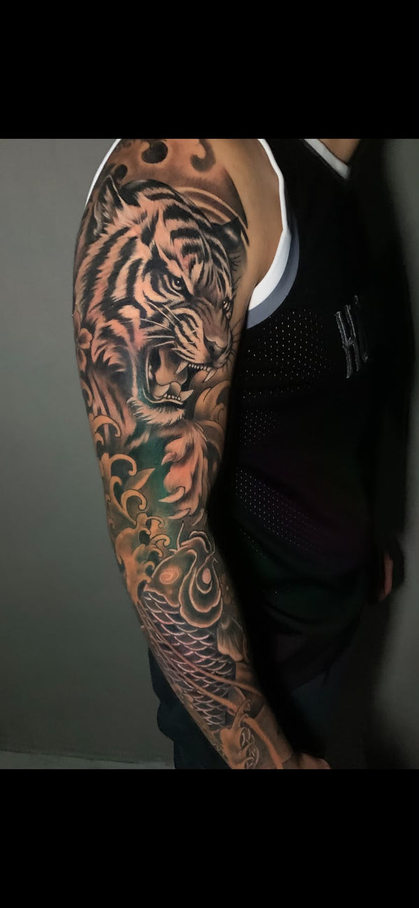 Sleeve with Tigers - Sam Ink Melbourne