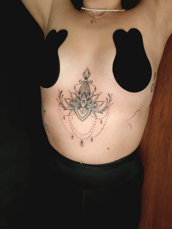 Womens chest tattoo melbourne