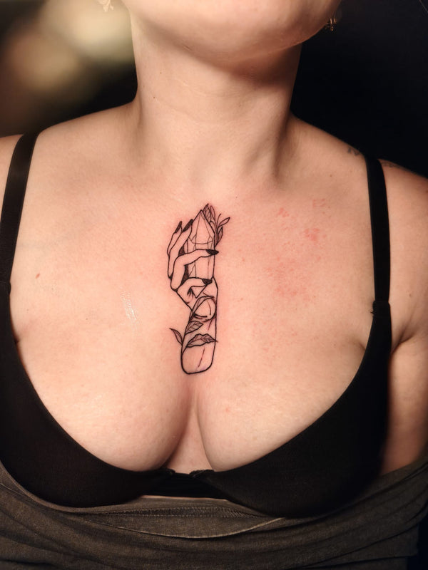 best womens chest tattoos - Sam Ink Melbourne